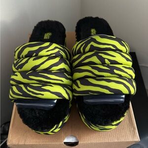 UGG Neon Tiger Print Slides